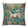 thumbnail image 1 of GOSMITH Horse Flower Throw Pillow Covers Pillow case Farmhouse Pillow Cover Square Cushion for Living Room Couch Sofa Bed Home Outdoor Indoor Decorative, 1 of 5