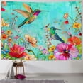 thumbnail image 1 of GOSMITH Hummingbird Tapestry,Peony Flowers Plants Rustic Farmhouse Wall Tapestries,Adults Room Decor,Spring Romantic Wall Hanging,Colorful Bright Home Wall Decor Painting, 1 of 6