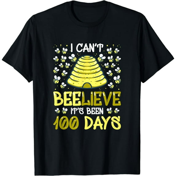 GOSMITH I Can't Believe it's Been 100 Days 100th Day Of School T-Shirt 244125-black