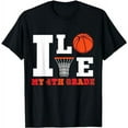 thumbnail image 1 of GOSMITH I Love My 4th Grade Basketball First Day of School T-Shirt black, 1 of 5