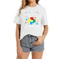 thumbnail image 1 of GOSMITH I'm A Proud Grandma Love Heart Autism Awareness Puzzle T-Shirt black, 1 of 5