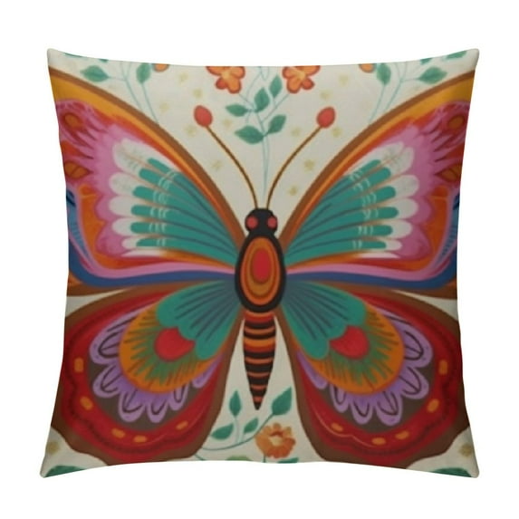 GOSMITH Inspirational Quotes Throw Pillow Cover, Sofa Home Bed Decor Butterfly Wildflower Study Couch Case, Pillowcase Gift for School Counseling Office Bedroom Living Room Reading Room