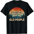 thumbnail image 1 of GOSMITH It's Weird Being The Same Age As Old People Retro Sunset T-Shirt 89909-black, 1 of 4