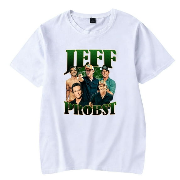 GOSMITH Jeff Probst Survivor 90s Retro Merch T-shirt Short Sleeve Women Men Summer Tee Top Tshirt navy