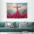 thumbnail image 1 of GOSMITH Jesus Cross Easter Tapestry He is Risen Christ Crucifixion Faith God Gospel Decor Wall Hangings Tapestry Large Tapestry for Bedroom Living Room Dorm College Man Cave, 1 of 7