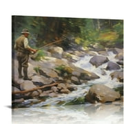GOSMITH John Singer Sargent Art Poster Trout Stream in The Tyrol Gifts Canvas Painting Poster Wall Art Decorative Picture Prints Modern Decor