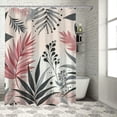 thumbnail image 1 of GOSMITH Jungle Pattern Exotic Tropical Summer Graphic Shower Curtain White, 1 of 7