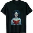 thumbnail image 1 of Leisuo Just A Girl Who Loves Books Tees Heart Shape Librarian Gift T-Shirt, 1 of 3