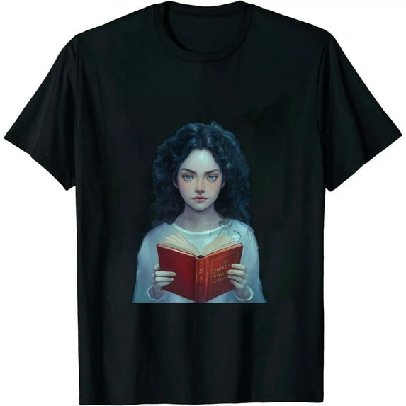 Leisuo Just A Girl Who Loves Books Tees Heart Shape Librarian Gift T-Shirt