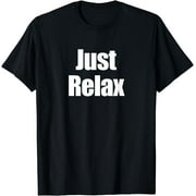 GOSMITH Just Relax T-Shirt Polyester Round Neck Short Sleeved Super Soft black