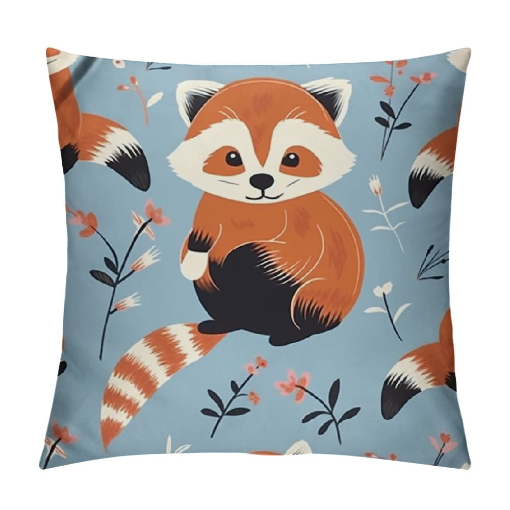 GOSMITH Kawaii Red Panda Throw Pillow Covers Soft Cute Animal Pillow