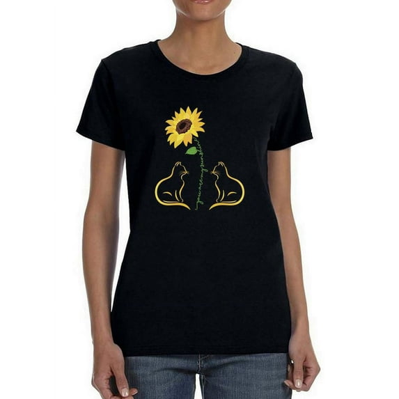 GOSMITH Kittens W Sunflower T-Shirt Women - Female x-Large s