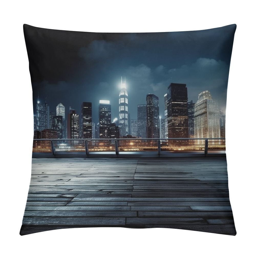 GOSMITH Landscape Throw Pillow Cushion Cover, Asia China Hong Kong City