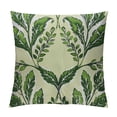 thumbnail image 1 of GOSMITH  Leaf Floral Green Decorative Pillow Covers, Green Vegetable Olive Branches Leaf Branch Fruit Tree Cushion Case Sofa Bedroom Car Throw Pillow Covers Square White, 1 of 5