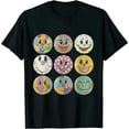 thumbnail image 1 of GOSMITH Leopard Easter Bunny Smile Face Disco Retro Groovy T-Shirt, 1 of 3