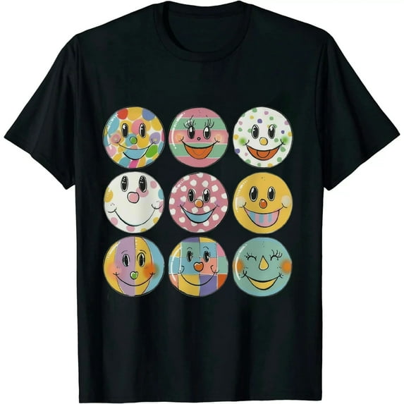 GOSMITH Leopard Easter Bunny Smile Face Disco Retro Groovy T-Shirt