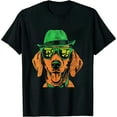 thumbnail image 1 of GOSMITH Leprechaun Golden Retriever Clover St Patricks Day Dog Gift T-Shirt, 1 of 3