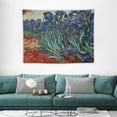 thumbnail image 1 of GOSMITH . Les Iris Belgian Tapestry Wall Hanging | Viscose Cotton and Polyester Blend Wall Art | 40x30 Inch | Home Decor Accents | By Vincent Van Gogh, 1 of 7