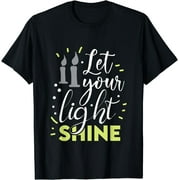 GOSMITH Let Your Light Shine T-Shirt Polyester Round Neck Short Sleeved Super Soft 154155-black