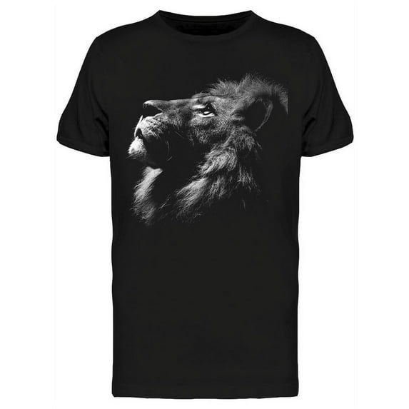GOSMITH Lion Looking Up T-Shirt Men -Image by Shutterstock, Male Small s