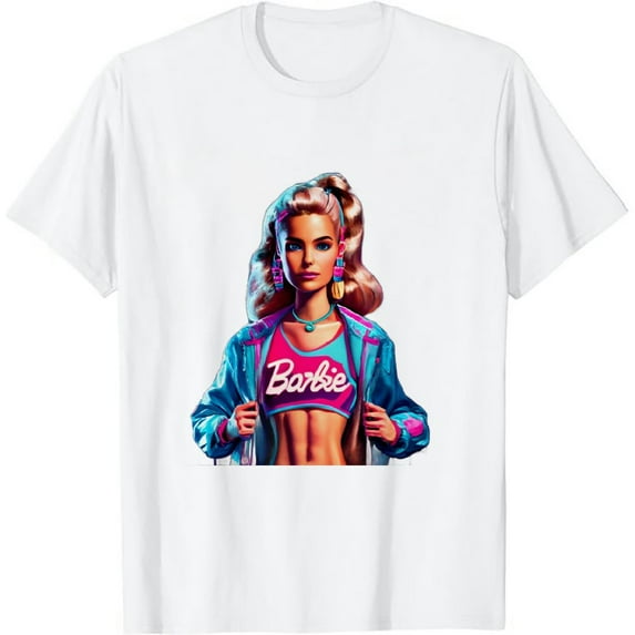 GOSMITH Logo Checkered Background Short Sleeve T-Shirt for Women, Small white
