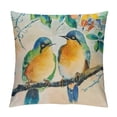 thumbnail image 1 of Leisuo Love Birds Throw Pillow Cover Decorative Print Flower Accent Pillow Case Rectangle Cushion Pillowcase Couch Bed Bedroom Car Couch Blue Green Yellow White, 1 of 5