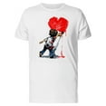 thumbnail image 1 of GOSMITH Mens Graphic Tee - Artist Boy Painting Red Heart - Regular Fit 100% Cotton s, 1 of 4