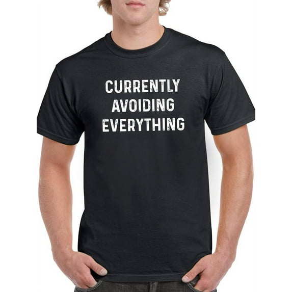 GOSMITH Mens Graphic Tee - Currently Avoiding Everything - Regular Fit 100% Cotton 2xl