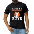 thumbnail image 1 of GOSMITH Mens T Shirt I Love My Basketball Boys Parents Tee Black 2X-Large, 1 of 5
