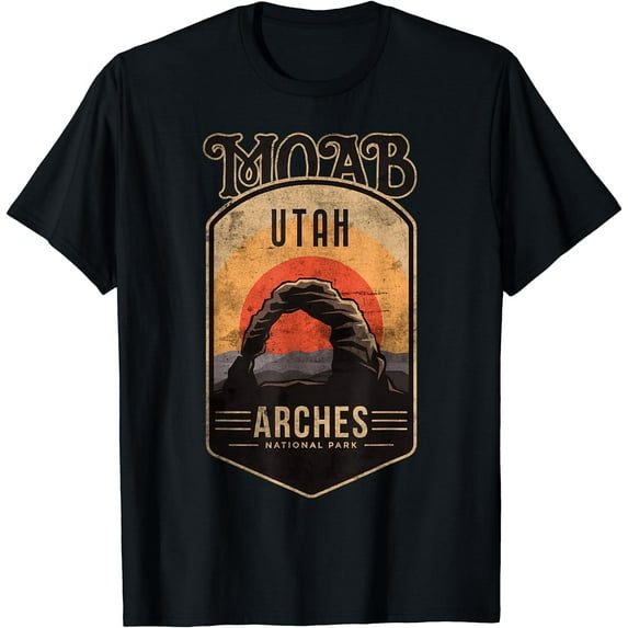 GOSMITH Moab Utah Arches National Park Adventure Vintage Gift T-Shirt 149826-black