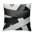 thumbnail image 1 of GOSMITH Modern Abstract Throw Pillow Cover Gray Black Stripes Design Decorative Pillows Case for Sofa Couch Bed, Double-Sided Printing, Home Decor Cushion Pillowcase, 1 of 5