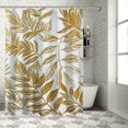 thumbnail image 1 of GOSMITH Modern Black Tropical Palm Jungle Floral Tree Leaves Hand Sketch Hawaii California Nature Paradise Durable and Washable Shower Curtain White, 1 of 7