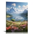 thumbnail image 1 of GOSMITH Mountain Canvas Wall Art for Living Room Nature Landscape Picture Sunflower Wall Decor for Bedroom Home Decoration Sunrise Grand Teton National Park Painting Framed Artwork, 1 of 4