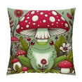 thumbnail image 1 of GOSMITH Mushroom Frog Throw Pillow Covers Soft Floral Botanical Pillow Cases Cushion Covers for Living Room Bedroom Cute Frog Bee Flower Decorative Throw Pillowcases for Sofa Couch Chair, 1 of 5