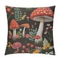 thumbnail image 1 of GOSMITH Mushroom Throw Pillow Covers 16"x16" Set of 2 Decorative Couch Pillow Cover Soft Cushion Covers Cases Modern Home Decor for Couch Sofa Bed (Mushroom Snail), 1 of 5