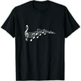 thumbnail image 1 of GOSMITH Musical Notes Music Dad T-Shirt Text in Treble Clef T-Shirt 145730-black, 1 of 3