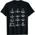 thumbnail image 1 of Leisuo Musical Notes Symbol Definition Humor Funny Christmas Gift Short Sleeve T-Shirt 88950-black, 1 of 4
