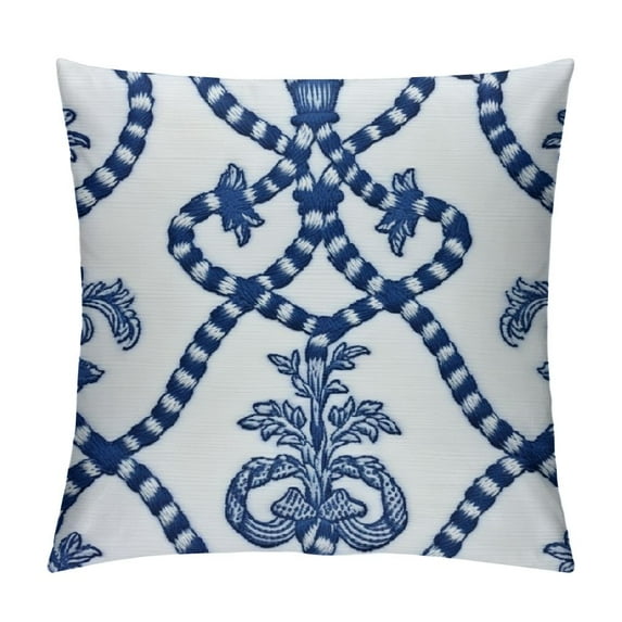 GOSMITH , Navy Blue Decorative Throw Pillows Covers Soft Comfy Plush, Square Pillows Covers Cushion Cases for Couch Sofa Living Room, Printed Geometric Patterns