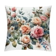 thumbnail image 1 of GOSMITH Navy Blue Pillow Covers Decorative Pillows Covers Boho Floral Roses Flower White Gray Pillow Covers Watercolor Décor for Living Room, 1 of 5
