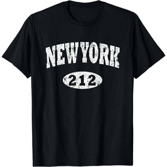 GOSMITH New York Shirt Vintage NY Area Code 212 T-Shirt Tee 155346-black