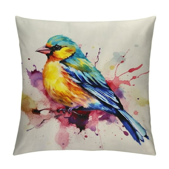 GOSMITH OebTrol Oil Painting Bird Hummingbird Throw Pillow Case Cushion Cover Decorative Blend Pillowcase for Sofa