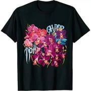 GOSMITH Orchids Plant Lover Women Flowers Orchid Mom Florist Orchid T-Shirt black
