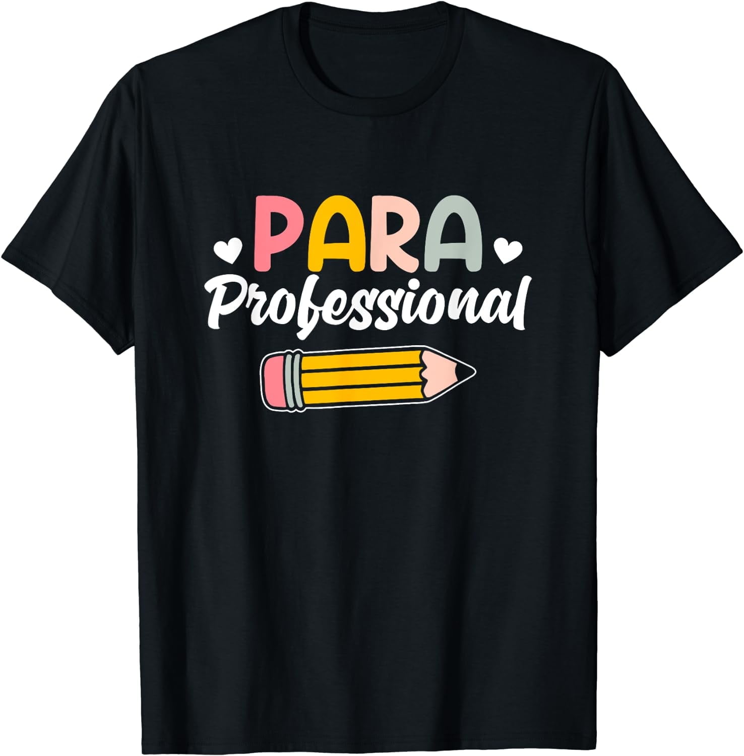 GOSMITH Para Teacher Paraprofessional T Shirt Black Large black 177265