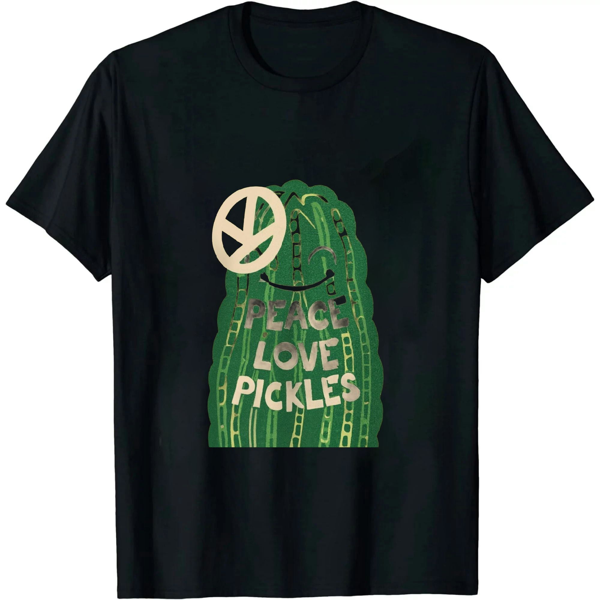 Gosmith Peace Love Pickles Retro Pickles Lover Food Lover T Shirt 5823