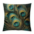 thumbnail image 1 of GOSMITH Peacock Feather Throw Pillow Covers Beautiful Fullcolor Feather Aristic Decorative Pillow Covers Home Sofa Bed Decor Pillow Case Square Cushion Covers(Peacock Feather), 1 of 5