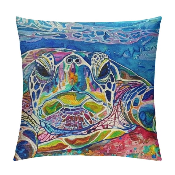 Leisuo  Pillow Cover Sea Turtle Throw Pillow Covers Decorative Throw Pillow Cover Cushion Case for Home Sofa Farmhouse Outdoor Decor