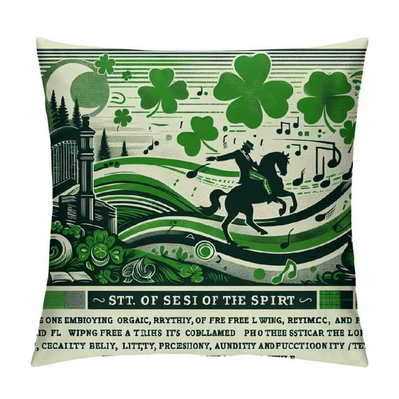 Leisuo Pillowcase St Patricks Day Pillow Case Double Printed for Sleep Home Bedroom Couch Decor