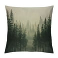 thumbnail image 1 of Leisuo  Pine Forest in Morning Throw Pillow Cover Misty Tree Wood Nature Scene Landscape Fog Environment Pillow Case Decorative Square Cushion for Home Couch Bed, 1 of 5