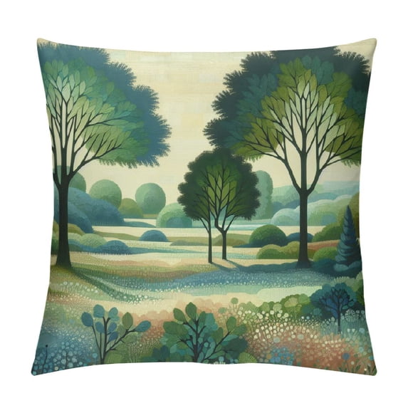 GOSMITH Pine Tree Forest White Geometry Throw Pillow Case Cushion Cover Home Sofa Decorative