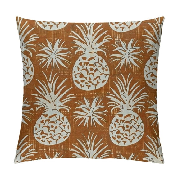 GOSMITH Pineapple Throw Pillow Covers Summer Decoration for The Home Decorative Cushion Case Motif Pillowcase for Couch Sofa Square Orange